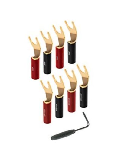 Разъемы AudioQuest SureGrip 100 - Multi-Spade (8 шт, Gold)