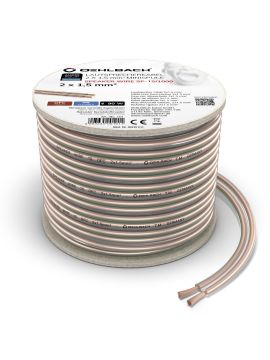 Акустический кабель Oehlbach PERFORMANCE Speaker Cable 2x1,50mm2, clear 20m spool, D1C105