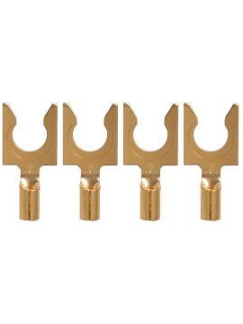 Комплект коннекторов AudioQuest 1014 Gold Crimp Spade, 40 шт
