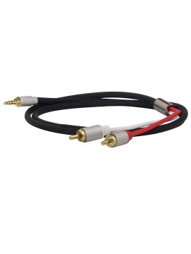 Кабель межблочный аудио Dynavox Cinchkabel Stereo 3.5Jack-2RCA 1.5m (207384)