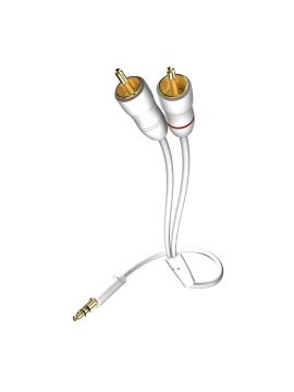 Кабель межблочный In-Akustik Star MP3 Audio Cable 3.5 Phone <> 2RCA 0.5m #003100005